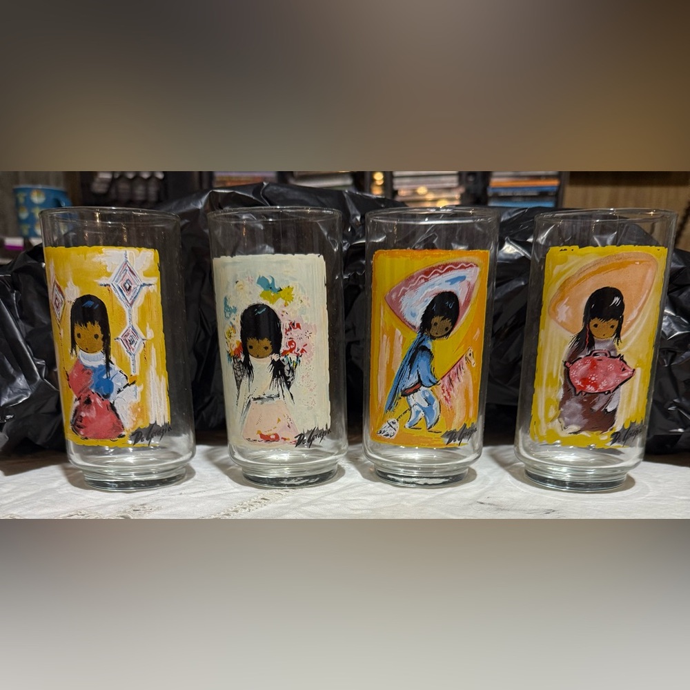 Vintage Ted De Grazia southwestern children glasses